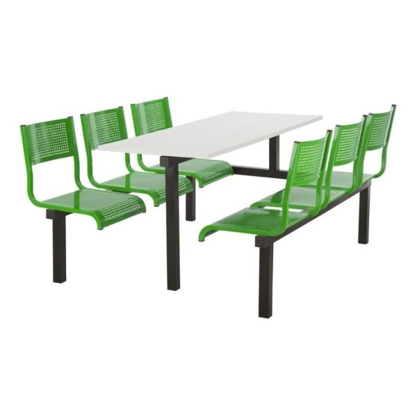 CU93 - 6-Seater Barrett Canteen Unit - 1 Way Access, Green, White