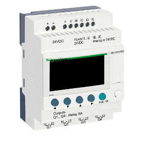 SR3B101BD modular smart relay Zelio Logic - 10 I O - 24 V DC - clock - display