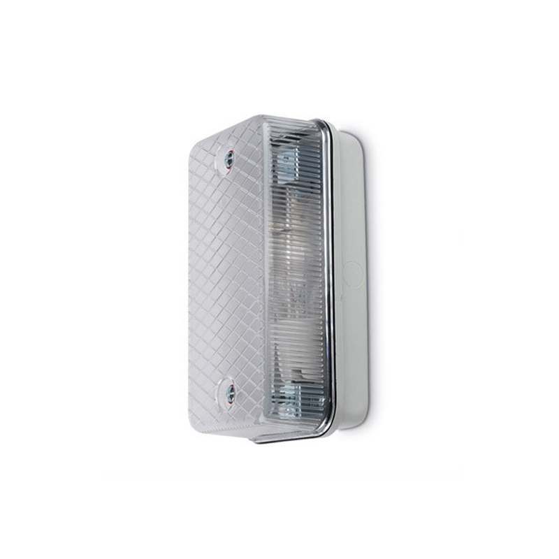 JCC Astra Mains IP65 Bulkhead E27 Grey/Clear