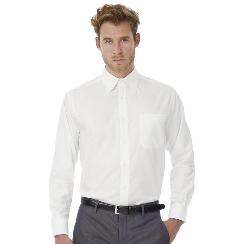 B&C Men's Oxford Long Sleeve Shirt