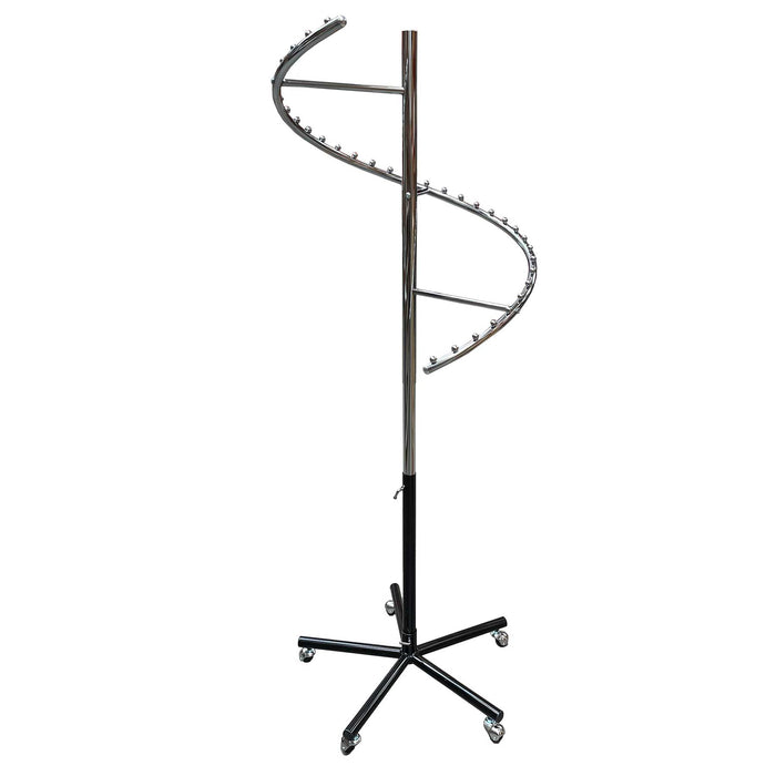 Spiral Garment Rack - Black/Chrome - Height Adjustable