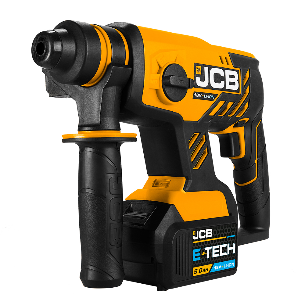 UK Suppliers JCB 18V Brushless SDS Rotary Hammer Drill with 5.0Ah Lithium-ion battery in L-Boxx 136 Power Tool Case