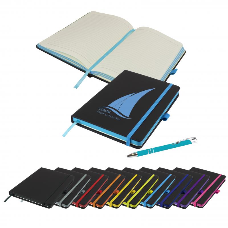 DeNiro Edge A5 Soft Touch Notebook & Pen Set