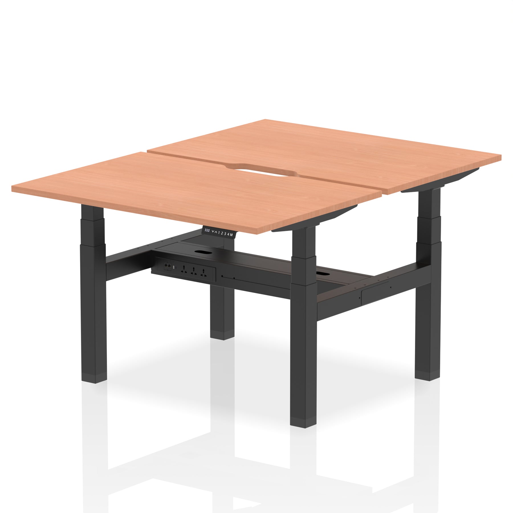 Providers Of Air Back-to-Back Scalloped Edge Height Adjustable Bench Desk - 2 Person - 1200mm, 1400mm, 1600mm - Multiple Colour Options North Yourkshire