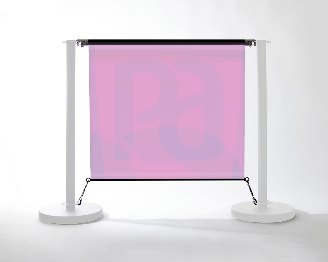 Black Powder Coated Banner Support Rails (Pair)