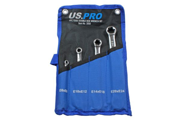 US PRO 2050 4pc Torx Double Box Wrench Set