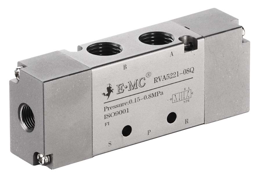 E.MC RV Series Pilot Valve 5&#47;3 Double Pilot Pressured Centre