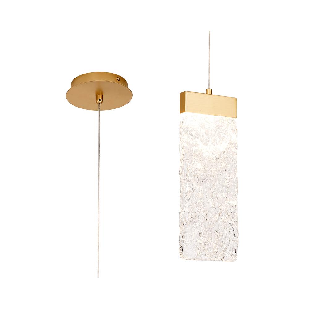 Luxuria Infiniti 14cm Large Pendant 2m 1x4.5W LED 3000K 160lm Painted Brushed Gold