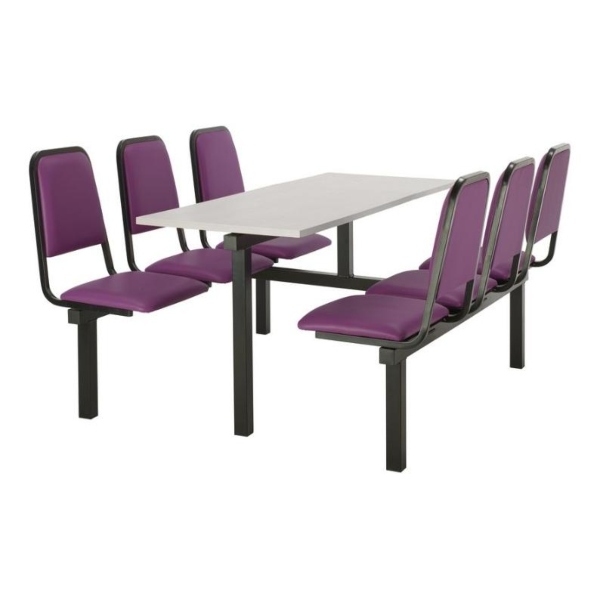 CU92 - 6-Seater Chester Canteen Unit - 2 Way Access, Purple, Grey