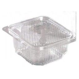375cc Square Salad Container Crystal - V375A cased 1000 For Catering Hospital