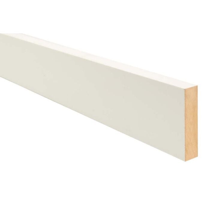 18 x 68mm fin. Primed MR MDF Square Edge