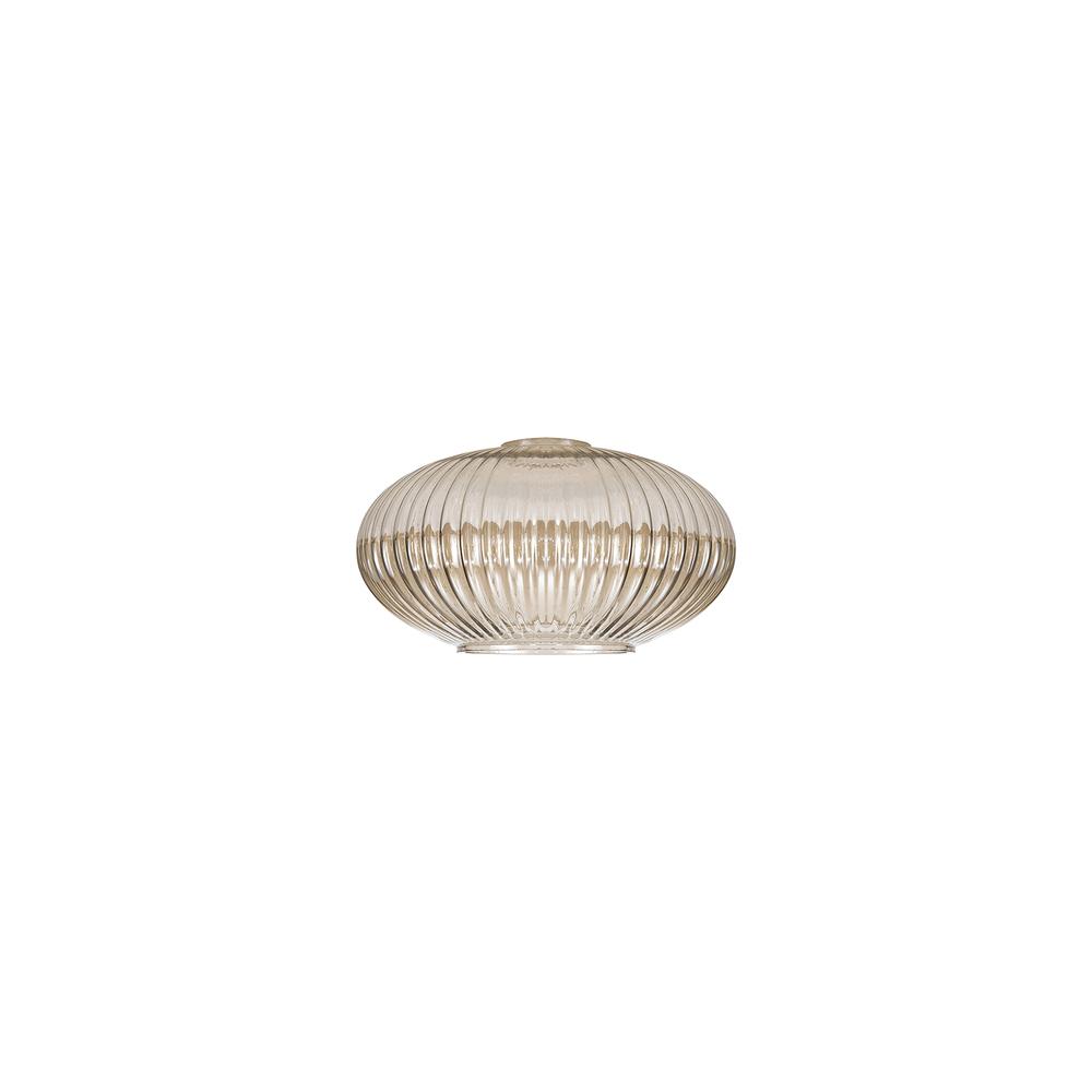 Luxuria Kennith 20cm Oval Sphere Ribbed Glass (G) Champagne