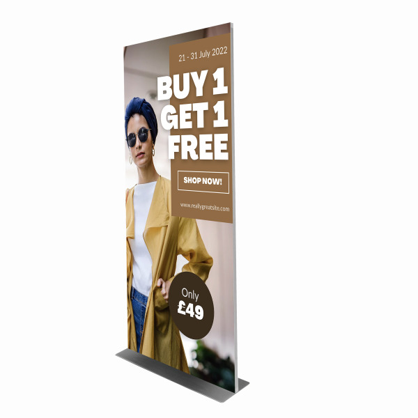 Magnetic Freestanding Frame with Printed Graphic