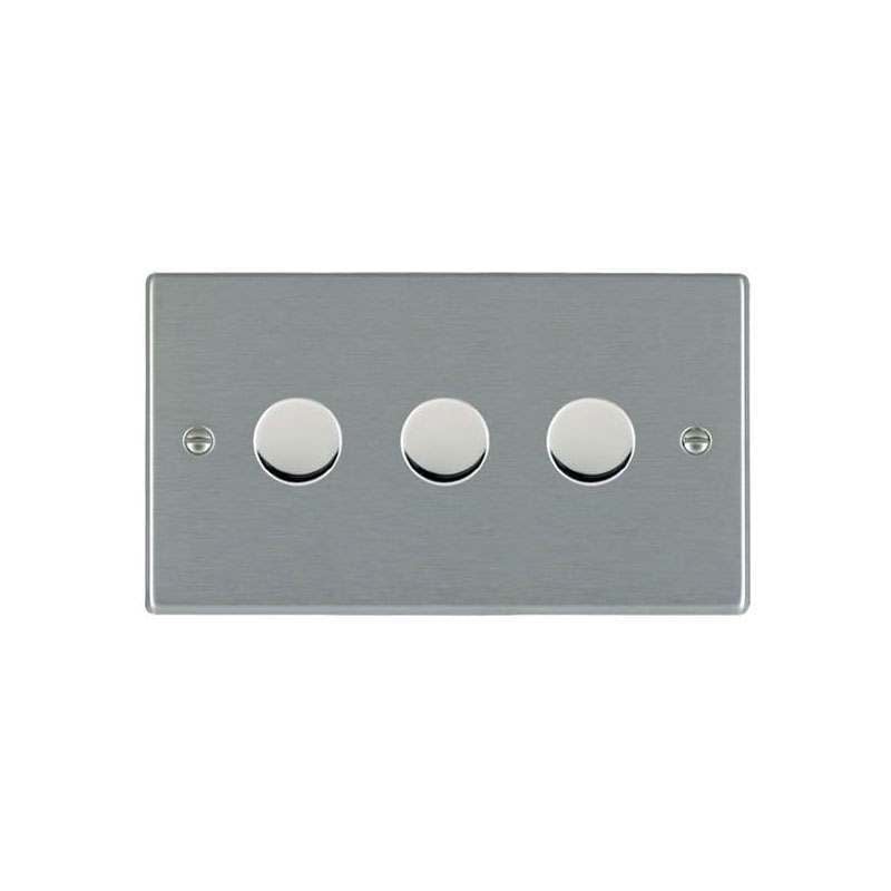 Hamilton Hartland 3 Gang LEDITB 100 2 way Dimmer SS