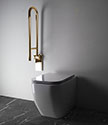 Hinged Gold Toilet Grab Bar (150GG)