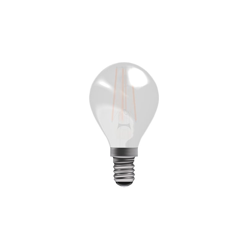 Bell Round Satin Dimmable LED Filament Bulb 3.3W 2700K E14