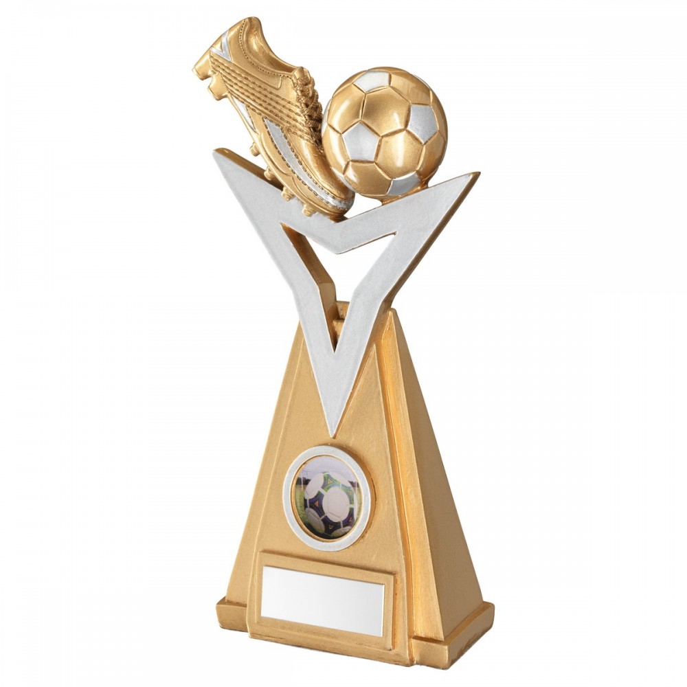 Silver Gold Football Tower Resin Award - 3 sizes