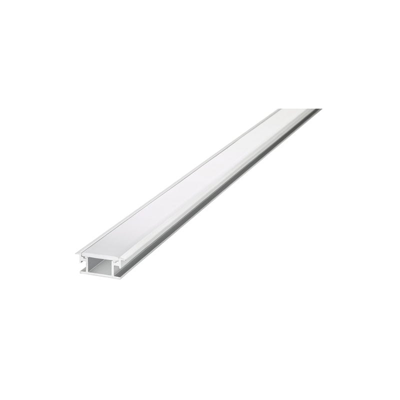 Integral Recessed Frosted Diffuser 26.9x11mm Aluminium Profile Rail 2 Metre