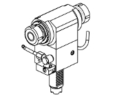 Radial rear-set HSK quick change driven tool H&#61;100