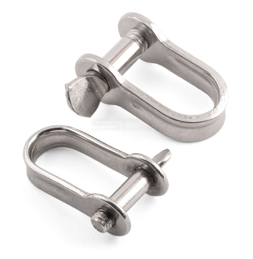 Strip Flat D Shackles - 316 / A4 Stainless Steel