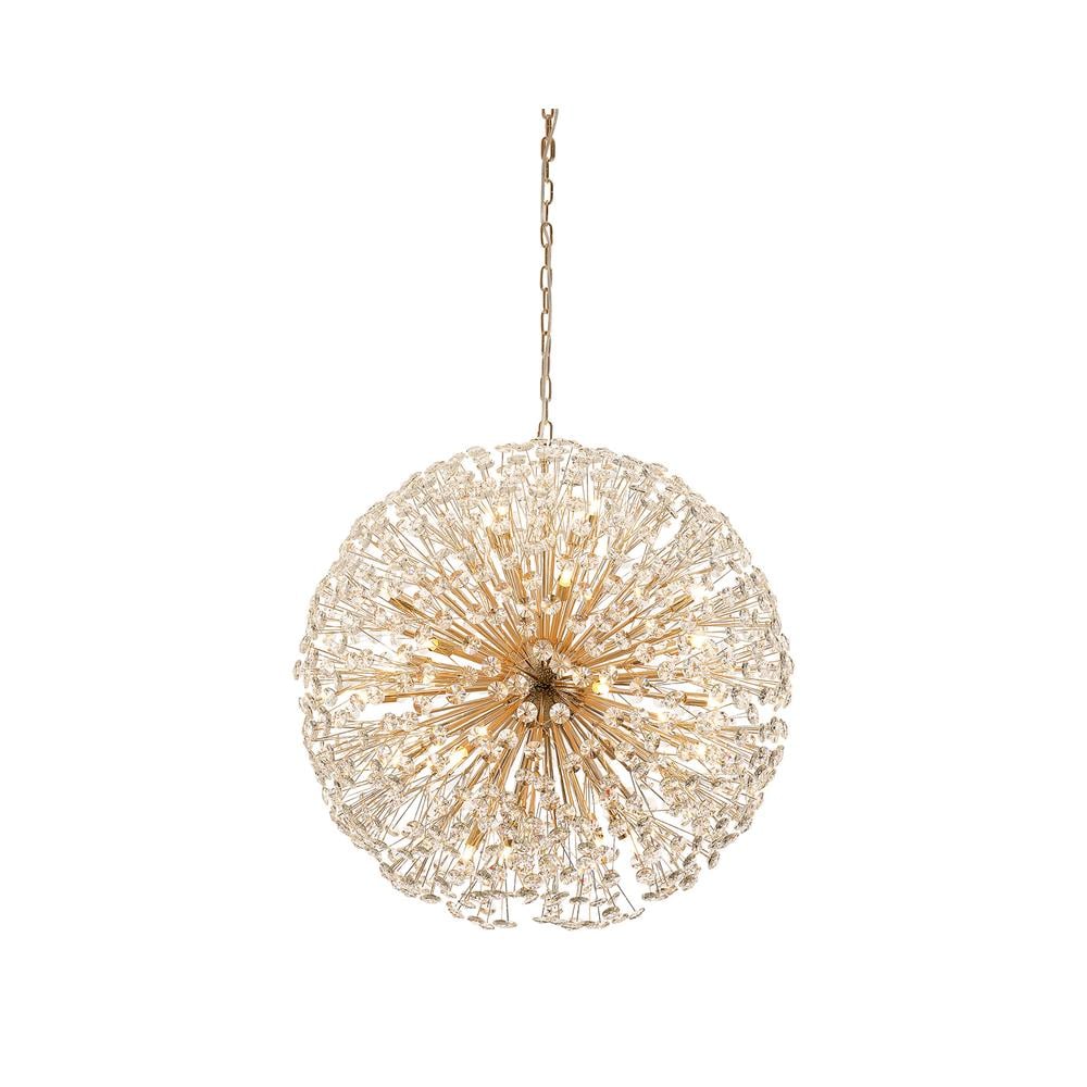 Luxuria Paramount Pendant 80cm Sphere 24 Light G9 French Gold / Crystal