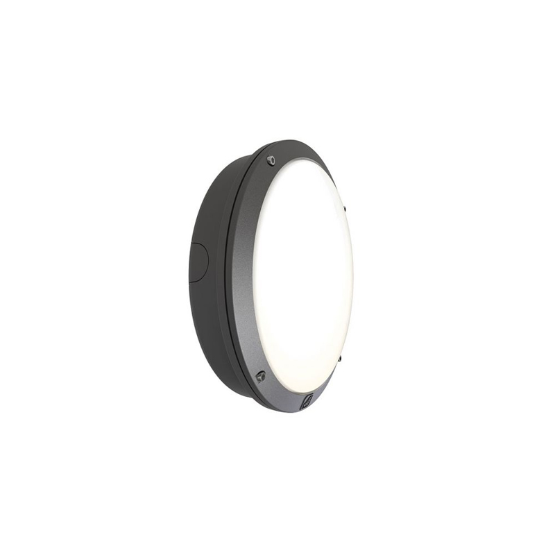 Ansell Nappa Multi Wattage CCT Photocell LED Bulkhead Black