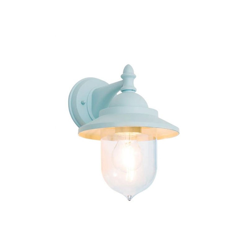 Forum Mini Fishermans Wall Lantern E27 Pale Blue