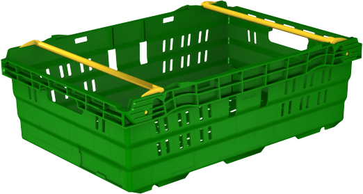 600x400x370 Black Eco Yellow Lidded Container (70 Ltr) For Industrial Industry