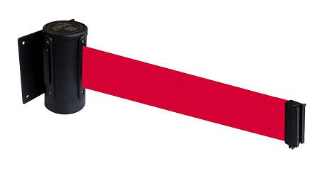 Retractable wall mounted barrier (red)