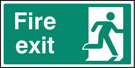 Final fire exit right symbol