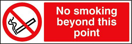 No smoking beyond this point