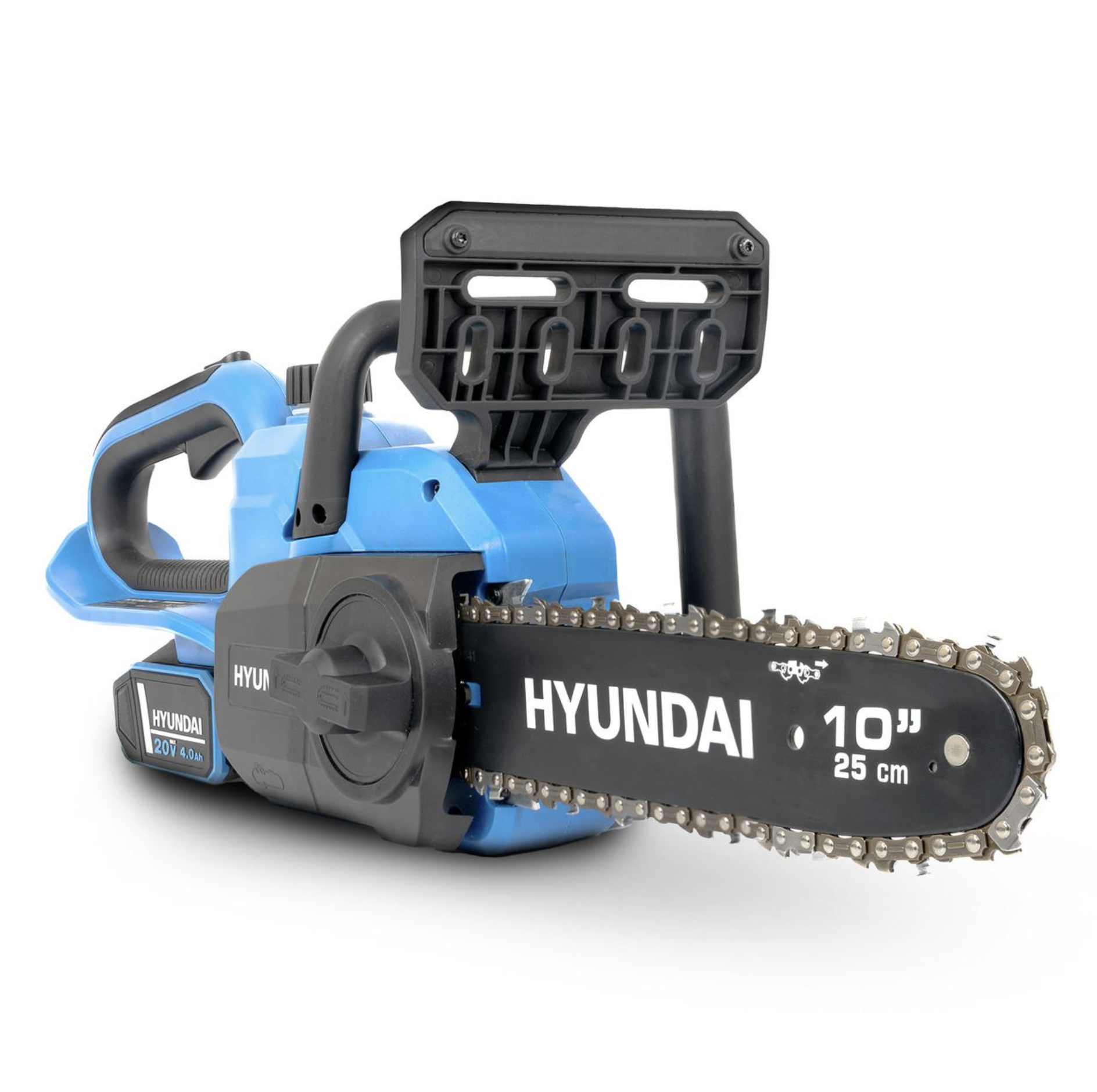 Hyundai 10” 25cm Cordless Chainsaw 20V Li-Ion 4Ah Battery and Charger 