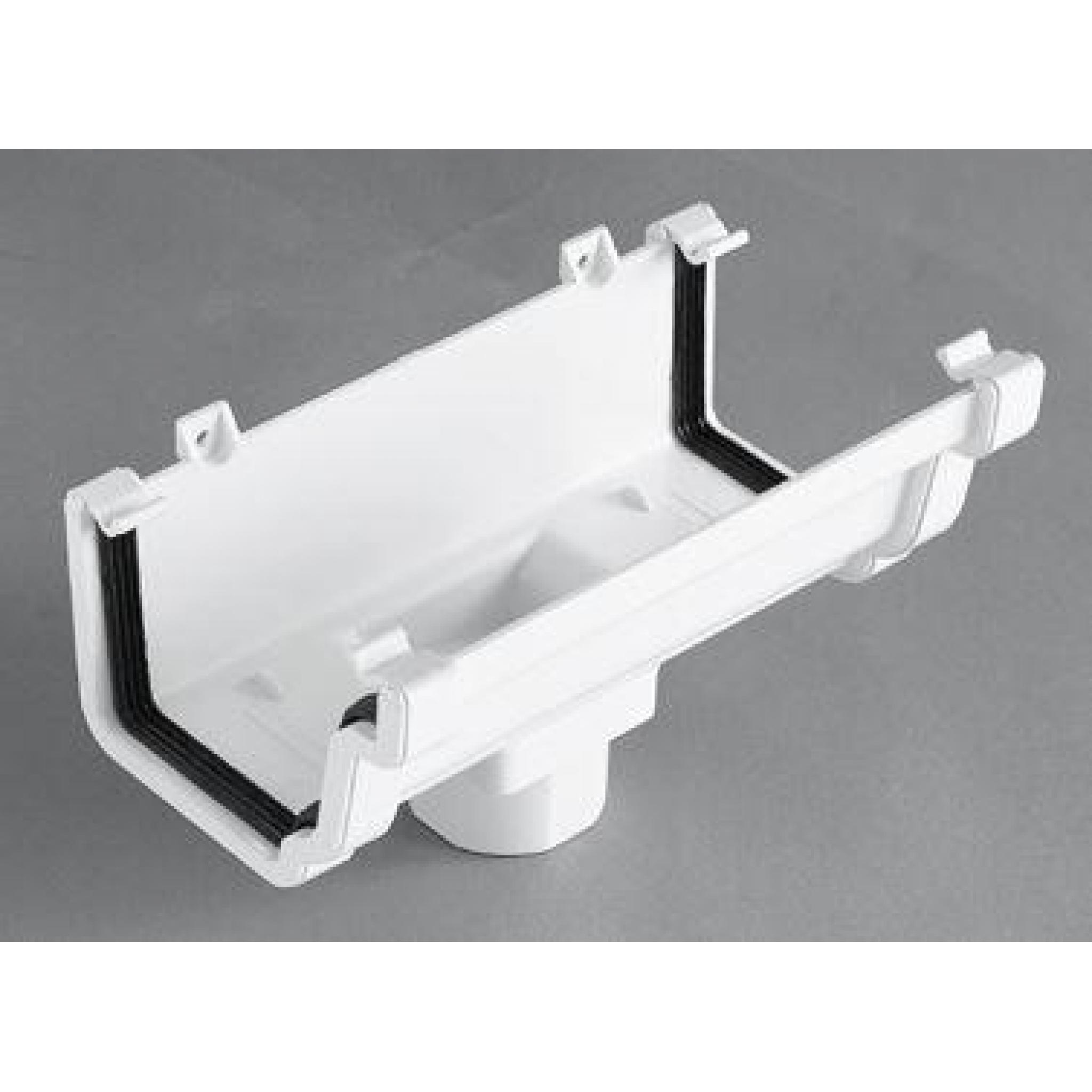 White Ogee Gutter Running Outlet