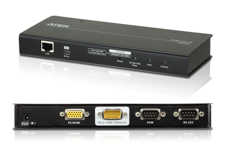 CN8000A - ATEN - 1-Local/Remote Share Access Single Port VGA KVM over IP Switch, (1920 x 1200) Cost effective IP KVM (CN Range)