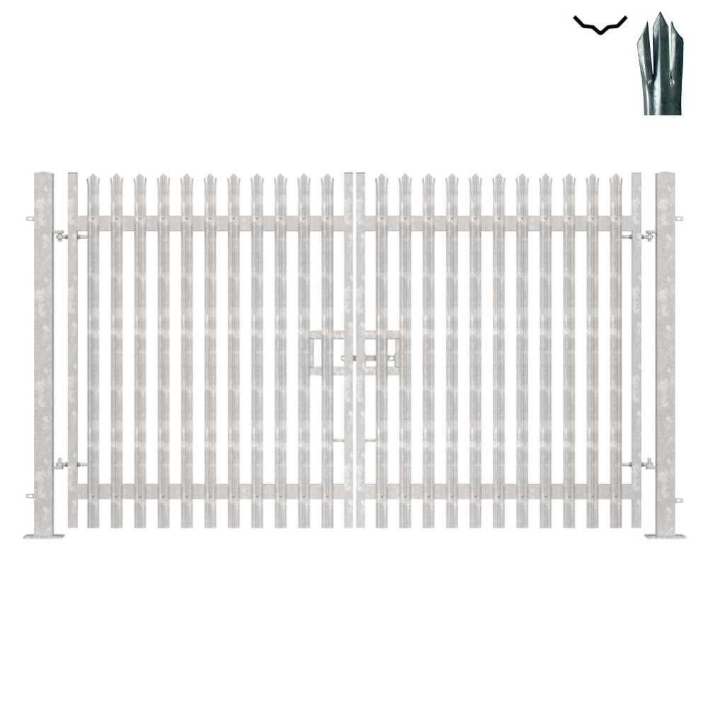 Double Leaf Bolt-Down Gate - 2.4m H x 4mGalvanised c/w Posts & Fittings