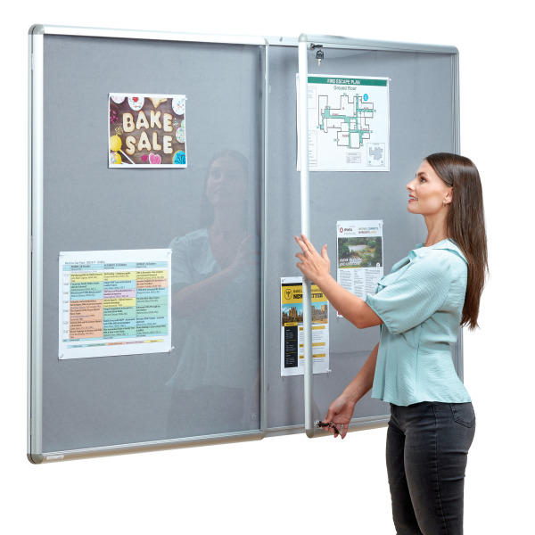 Colour Co-ordinated Tamperproof Lockable Notice Board