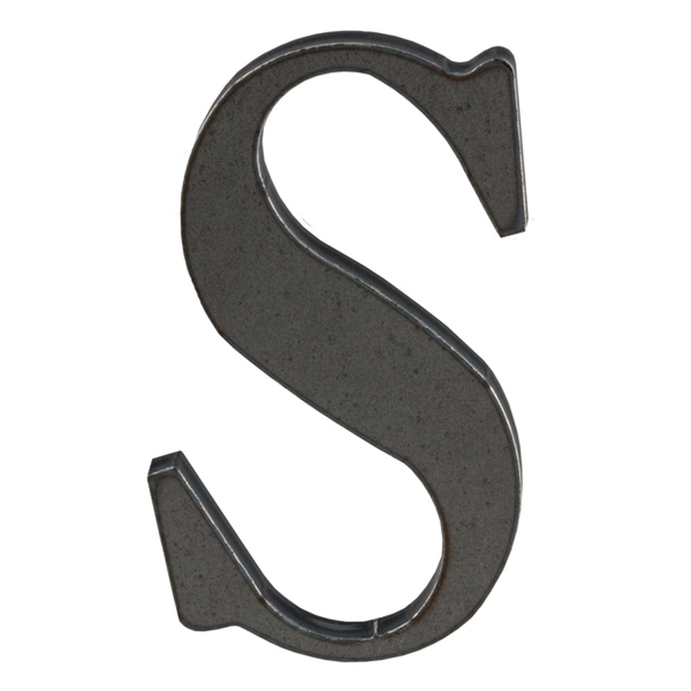 150mm High 6mm Thick Mild Steel Profiled Letter S