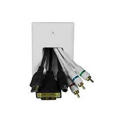 Single Gang Recessed Bulk Wire Pass Through Wall Plate