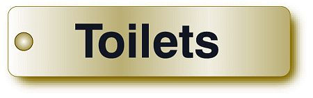 Toilets visual impact aluminium door sign