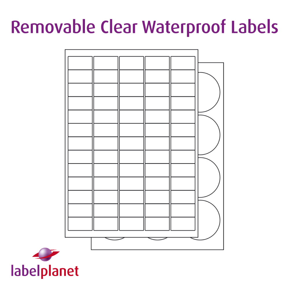 Removable Clear Waterproof Labels