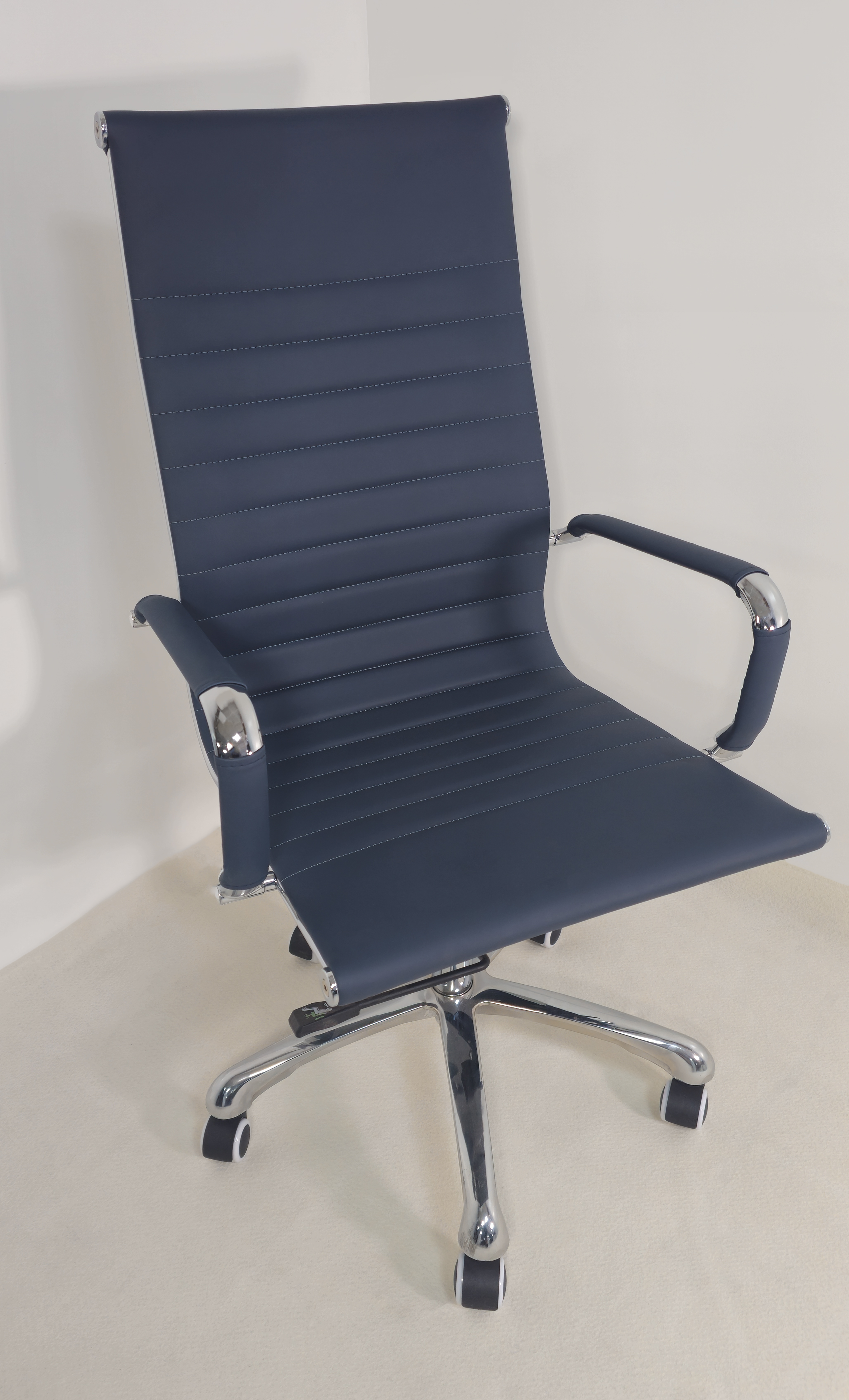 Specialising In High Back Blue Leather Eames-Style Office Chair for Home & Commercial Use - HB-A13 UK