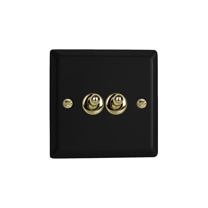 Varilight Vogue 2G 10A 1 and 2 Way Toggle Switch Matt Black