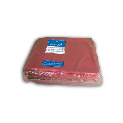 Suppliers Of Swansoft Slip Covers Claret/ Burgundy Colour 8'' x 9''cm - SSOFT-SC-BY cased 100 For Hospitality Industry
