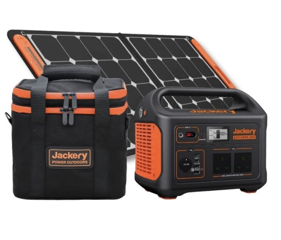 Jackery Explorer 1000 Portable Power Station + SolarSaga 100W Solar Panel + Carrying Case