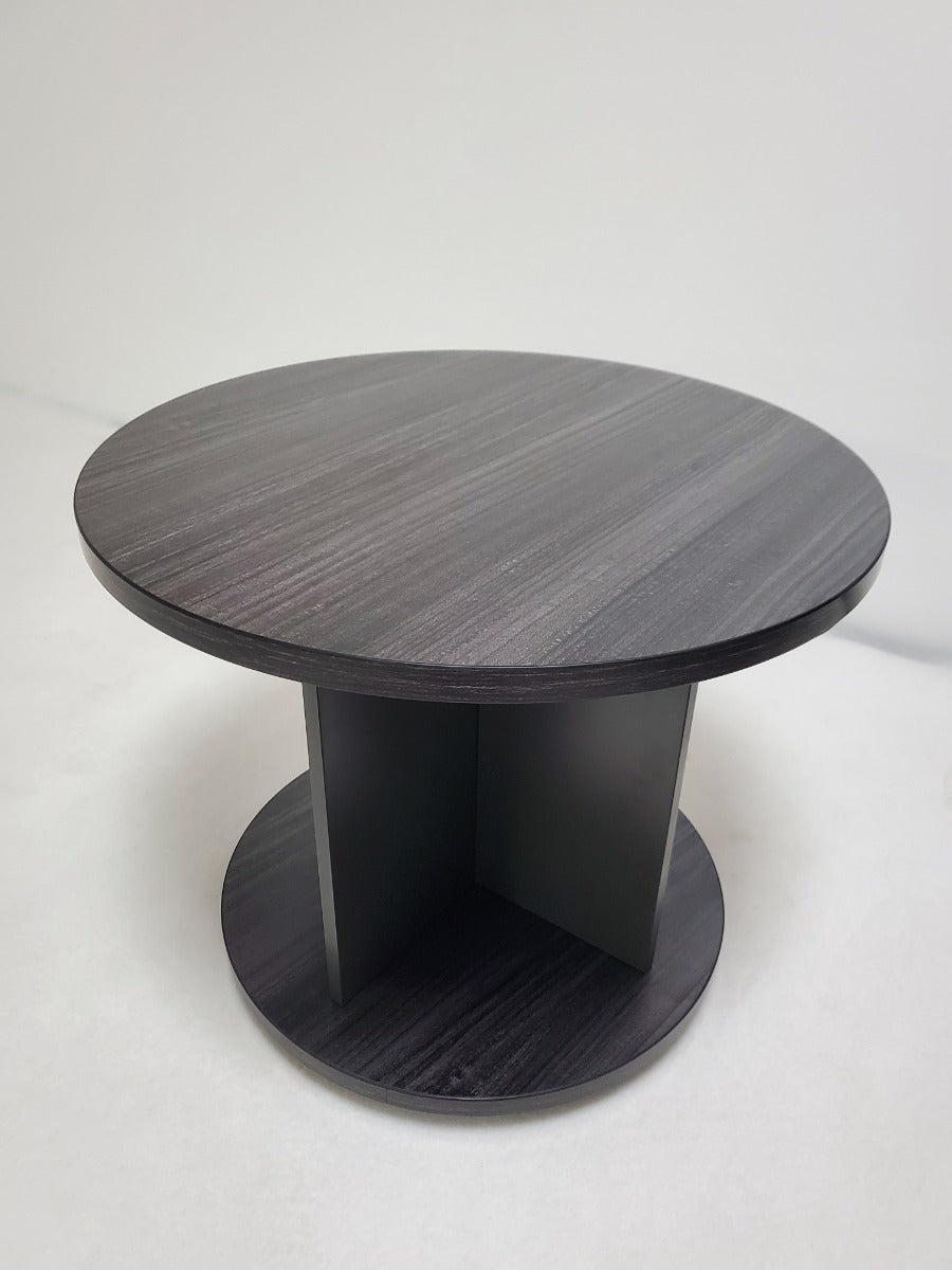 Modern Grey Oak Round Coffee Table - 600mm - LX-RO-F22 UK