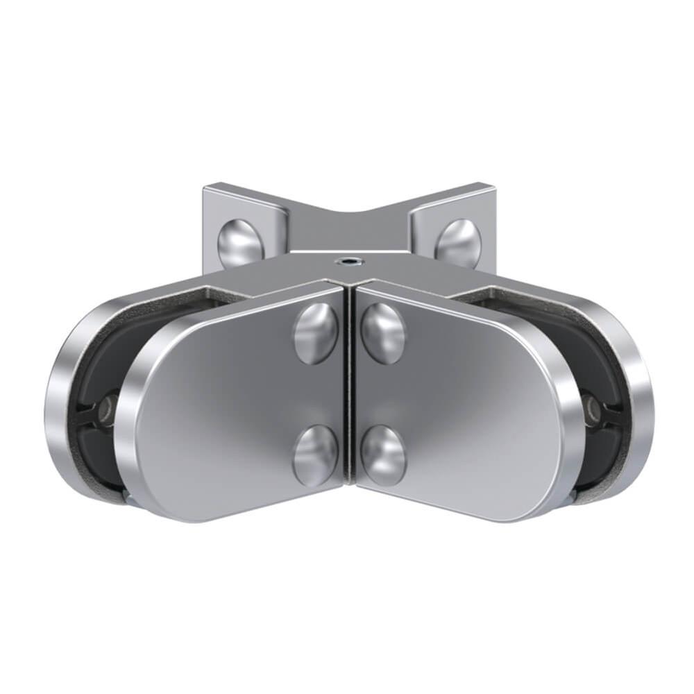 Round 90 Deg Corner Clamp Internal-8mmGlass Offset for Square Post Duplex 2205