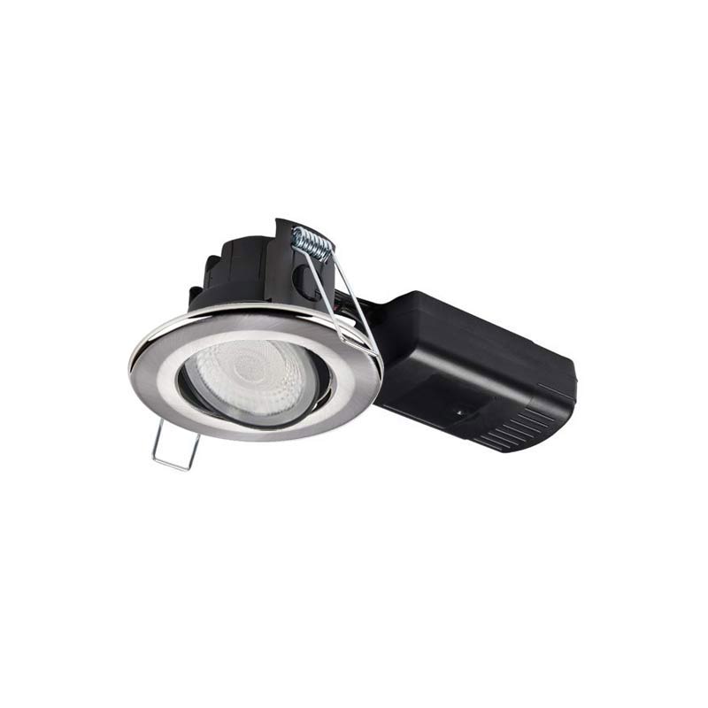 Collingwood H4 Pro Elect Fire-Rated Downlight 3000K Brushed Steel