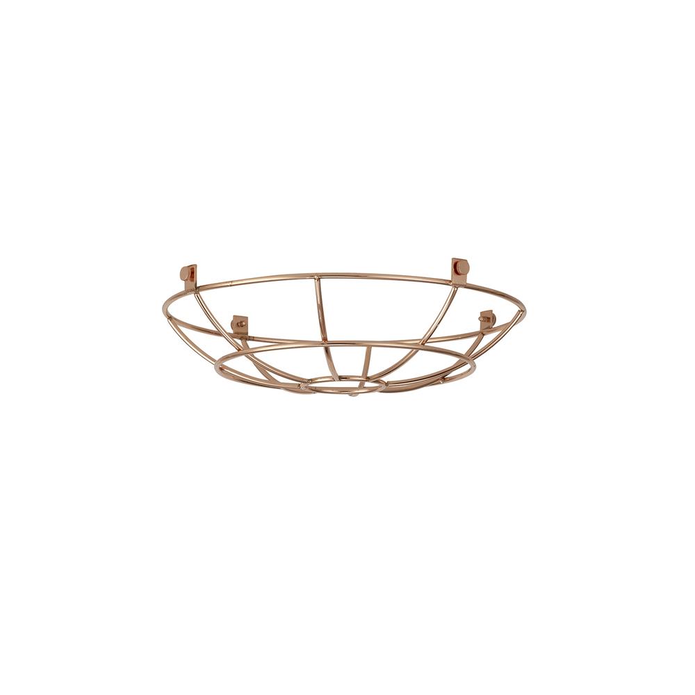 Luxuria Glorelle Clip On Shallow Round 25cm Wire Cage Shade Rose Gold