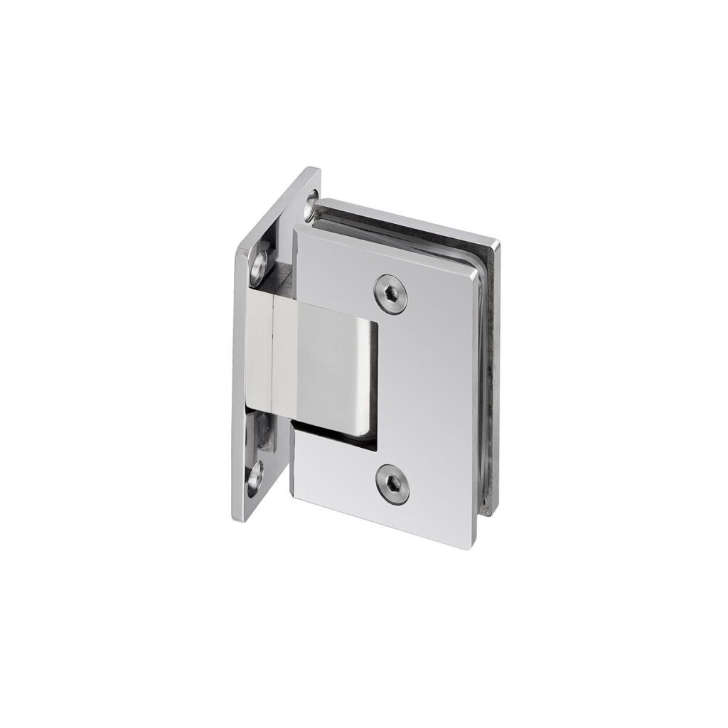 Square Profile Wall Mounted Glass Door Hinge (Single)