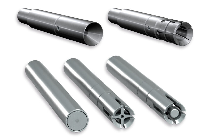 Clamping sleeves and bearings Guiding elements for loading magazines